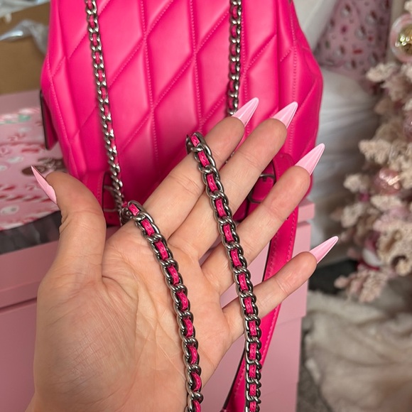 Coach Pink Quilted Backpack - Picture 4 of 4